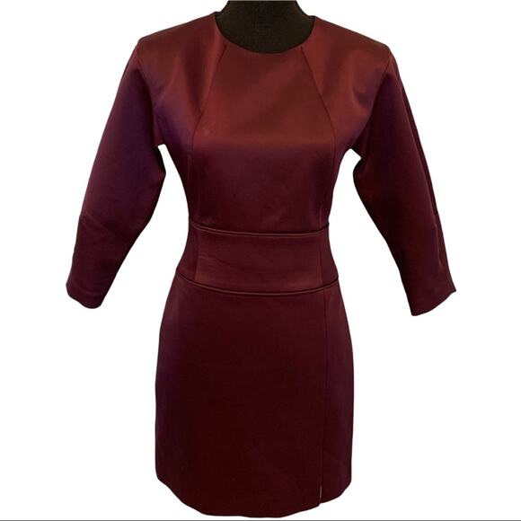 kate spade Dresses & Skirts - Kate Spade Saturday New York Burgundy Sheath Mini Dress Size 2 Women's
